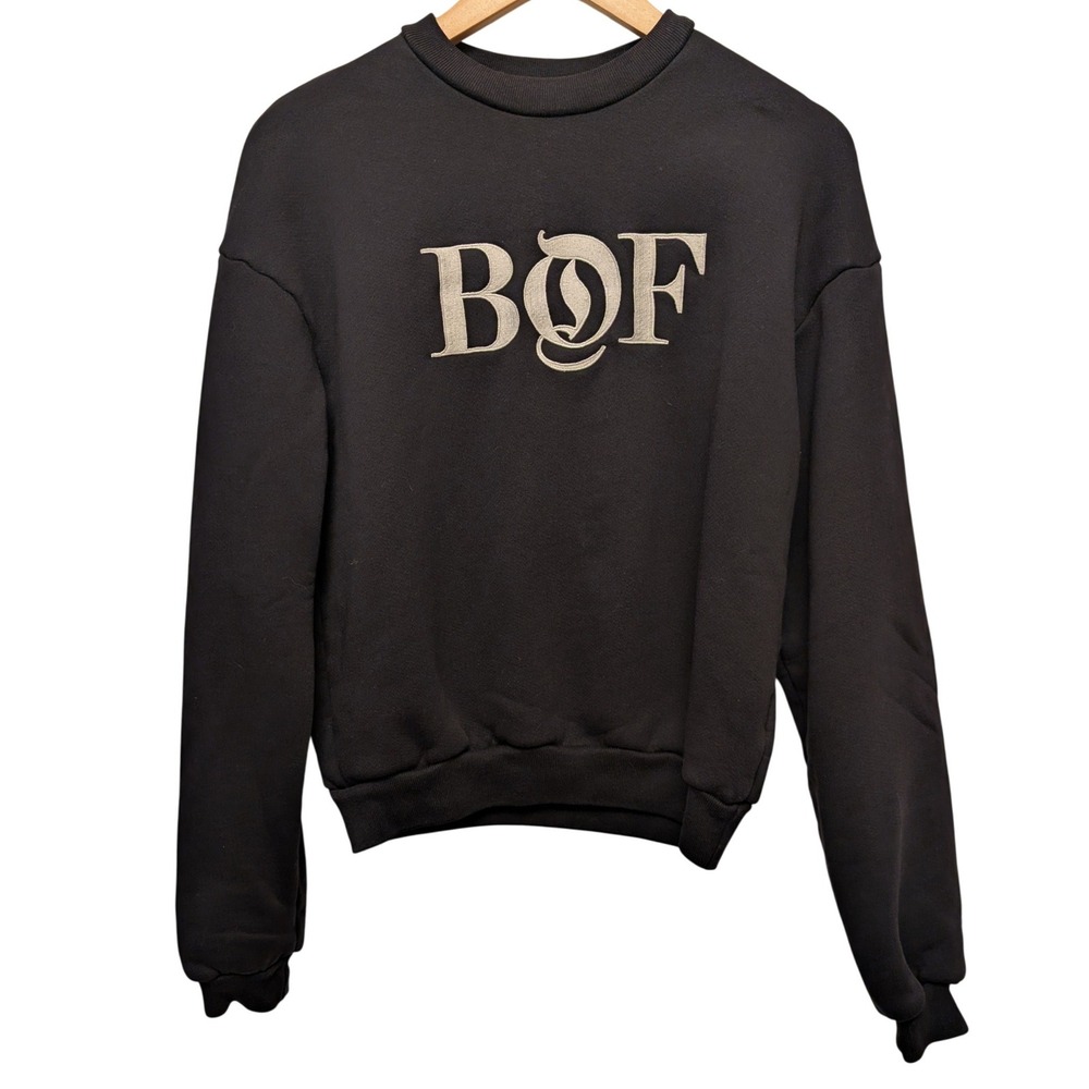 Madhappy BOF Business Of Fashion‎ Podcast Crewneck Sweatshirt Black Embroidered